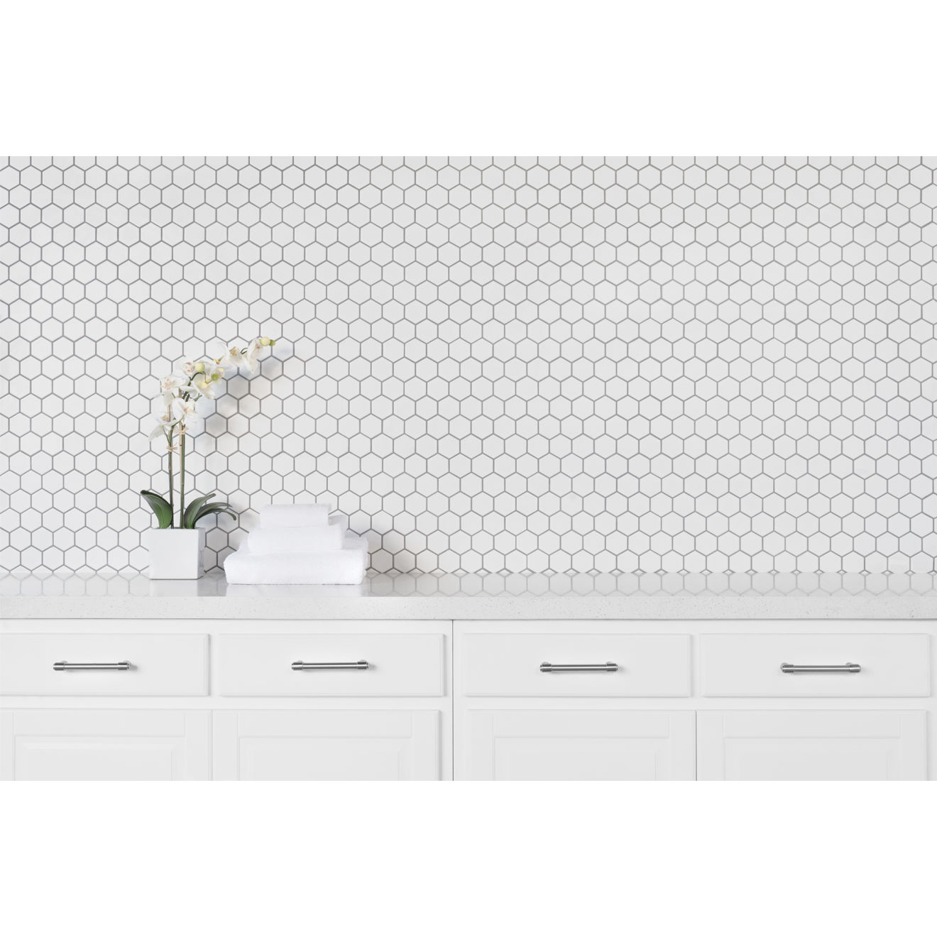 Small hexagon outlet tile
